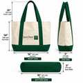 Customized Two-Tone Canvas Tote Bag
