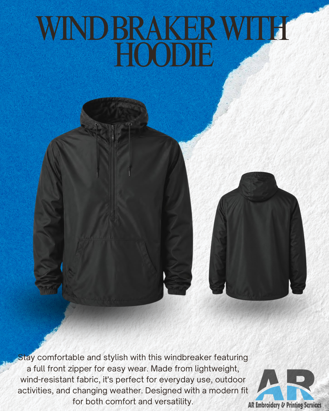 WIND BREAKER WITH HOODIE