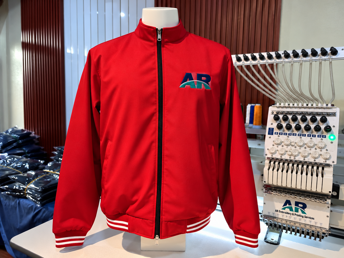 Premium Customized Reversible Bomber Corporate Jacket - ribbed on cuff & waistband