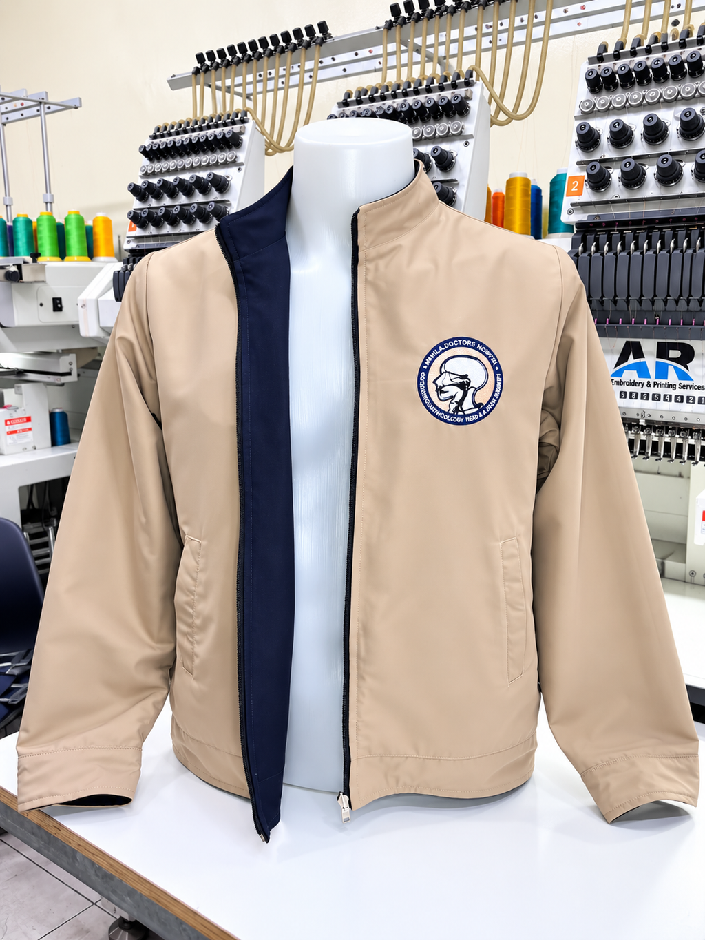 Premium Customized Reversible Corporate Jacket - Stand Collar