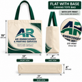 Customized Canvas Flat Tote Bag with Base