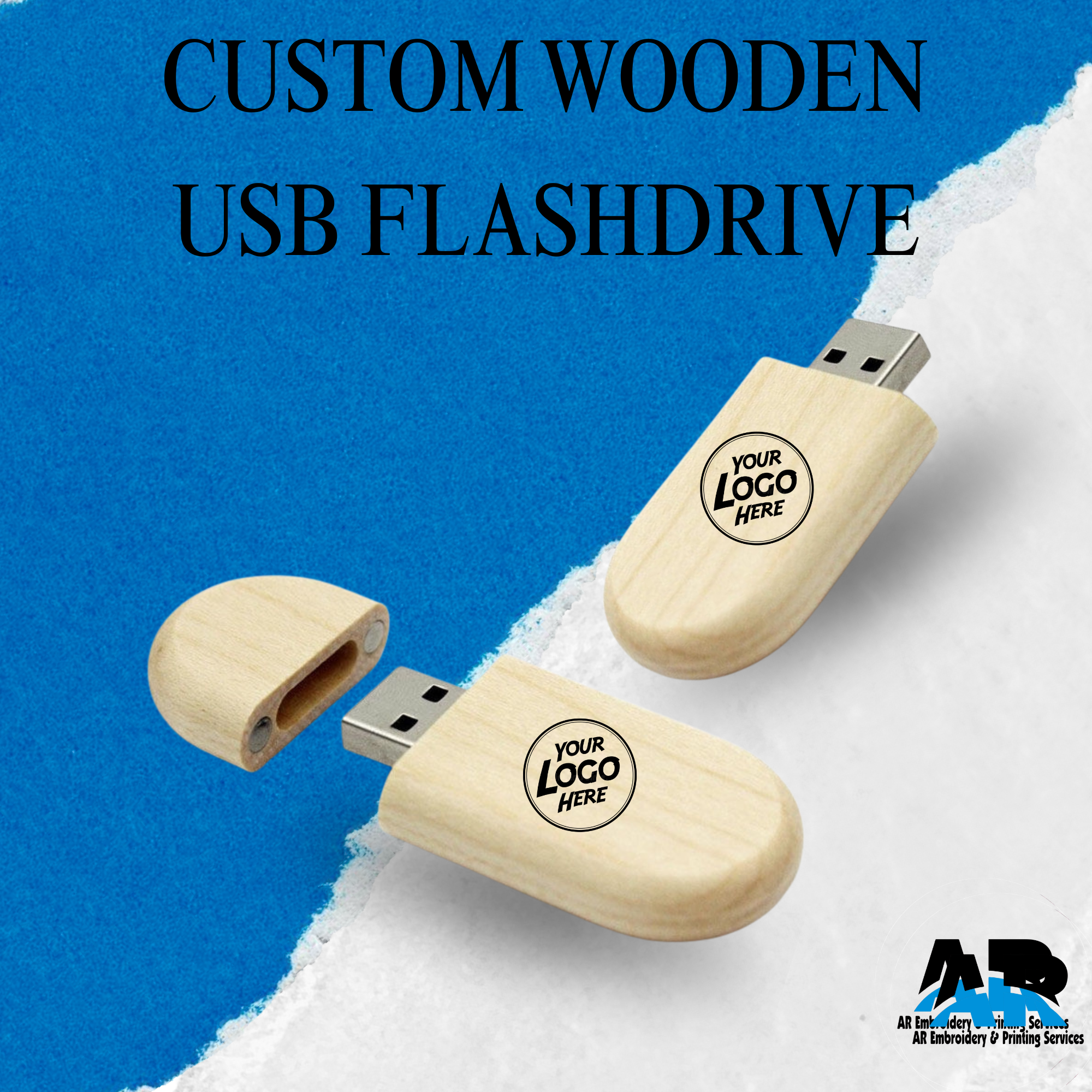 CUSTOM WOODEN USB FLASH DRIVE