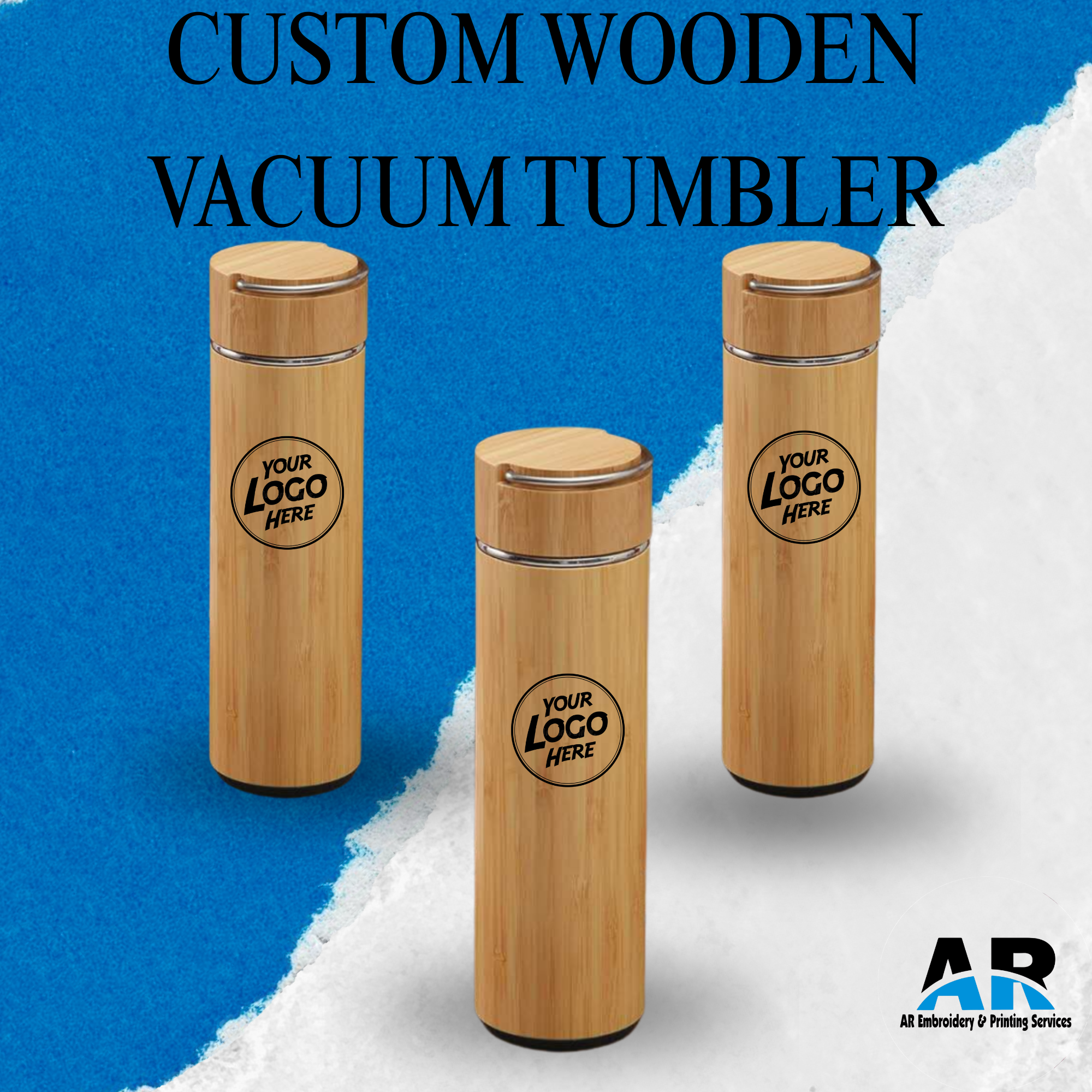 CUSTOM WOODEN VACUUM TUMBLER